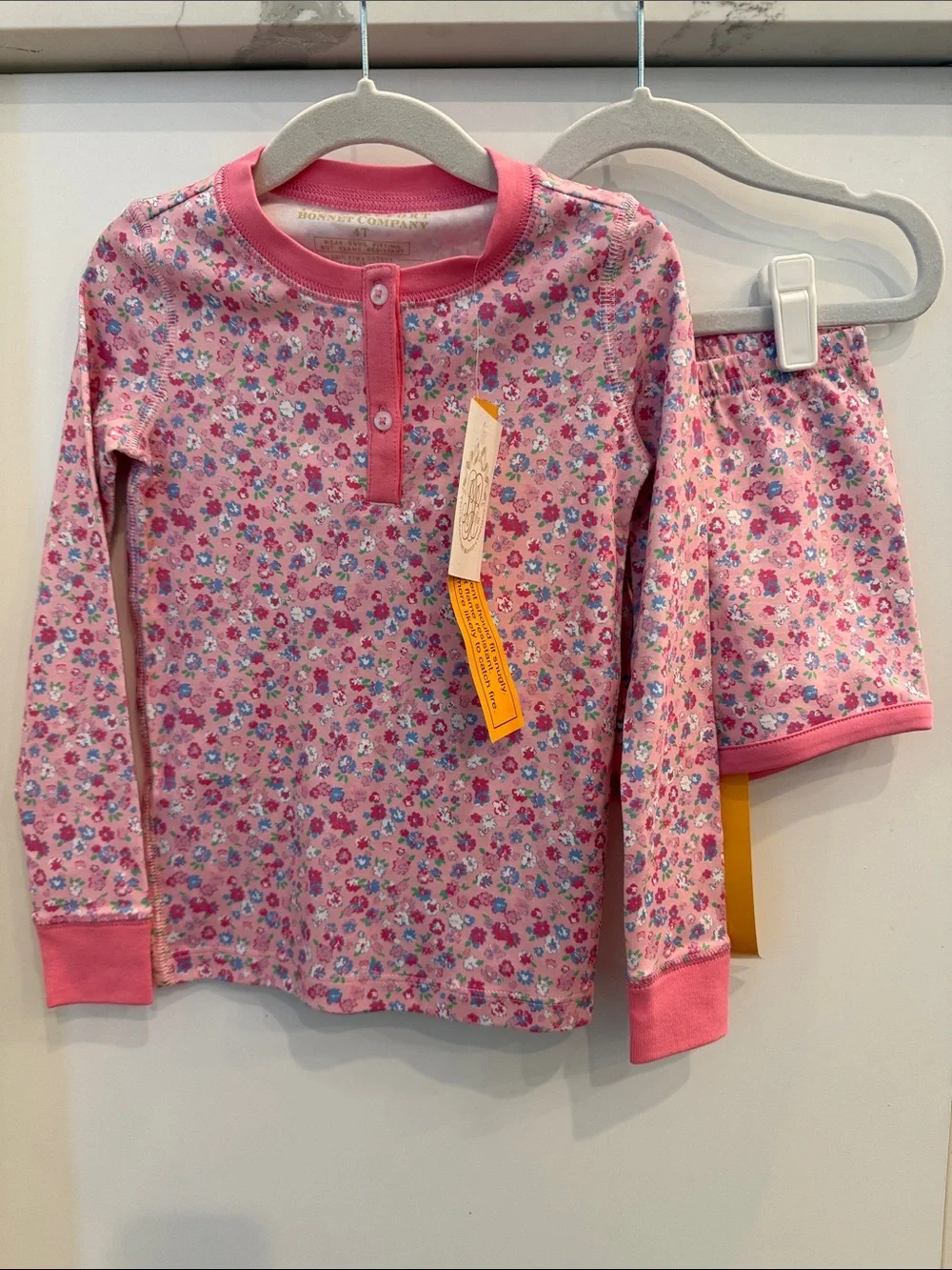 The Beaufort Bonnet Company Sara Jane’s LS short set Mabelton Mini floral pink